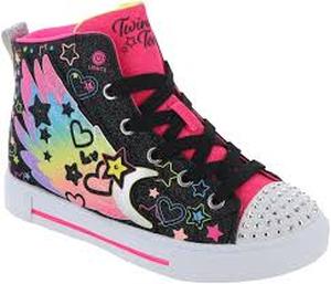 lot 59219 image: Skechers Twinkle Toes Galaxy Glitz high-top sneakers - Retail $0
