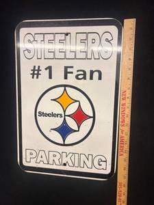 lot 6 image: Pittsburgh Steelers #1 Fan Parking Sign