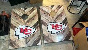 lot 45 image: Kansas City Chiefs Cornhole Board Set