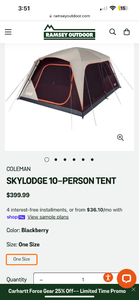 lot 70 image: New Coleman Skylodge 10-Person Camping Tent