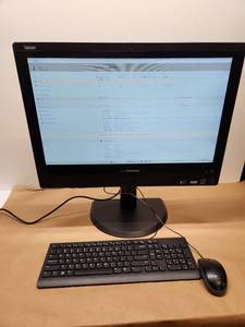 lot 14 image: Lenovo ThinkCentre All-in-One Computer with Keyboard and Mouse