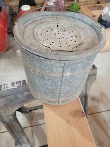 lot 20540 image: Galvanized Metal Steamer Insert with Perforated Bottom - Retail $15