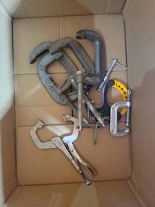 lot 20550 image: Assorted C-Clamps and Locking Pliers Set - Retail $25