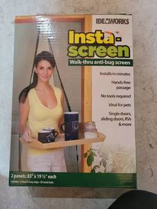 lot 20581 image: IdealWorks Insta-Screen Walk-Thru Anti-Bug Screen Door Kit - Retail $15