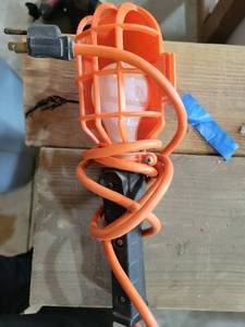 lot 20586 image: Orange Portable Work Light with Cage Guard - Retail $25