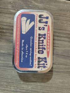 lot 20602 image: JJs Trapper Knife Kit Complete Wooden Pocket Knife Making Set - Retail $15