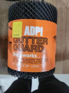 lot 20604 image: ADPI Gutter Guard Mesh Roll 6 inch x 20 feet - Retail $15