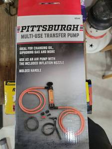 lot 20610 image: Pittsburgh Multi-Use Transfer Pump with Hose Kit - Retail $15