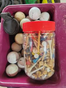 lot 20614 image: Golf Ball Collection with Tees and Accessories - Retail $15
