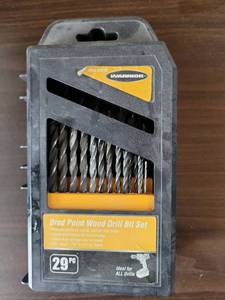 lot 20624 image: Warrior 29-Piece Brad Point Wood Drill Bit Set - Retail $15