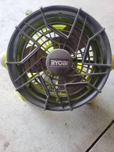 lot 20640 image: Ryobi 18V Cordless Portable Fan no battery  - Retail $25