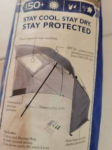 lot 20655 image: Sport-Brella Super Canopy and Gazebo - Blue - Retail $107