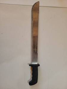 lot 20660 image: Military Style Survival Machete with Canvas Sheath - Retail $25