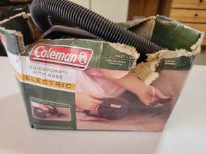 lot 20673 image: Coleman QuickPump Electric Air Pump with Hose - Retail $25