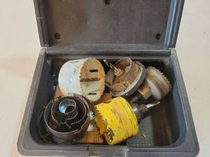 lot 20698 image: Hole Saw Set with Storage Case - Retail $25