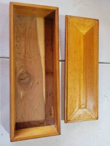 lot 20705 image: Wooden Storage Box with Lid - Retail $25