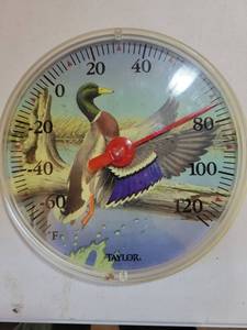 lot 20710 image: Taylor Duck Themed Outdoor Thermometer - Retail $15