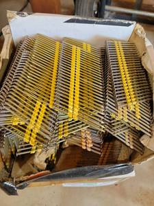 lot 20727 image: Bulk Lot of Framing Nails in Cardboard Box - Retail $25