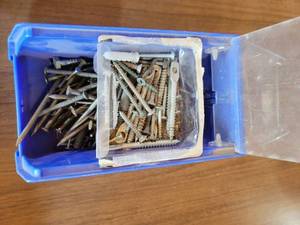 lot 20757 image: Mixed Screws and Fasteners Hardware Collection in Storage Box - Retail $15