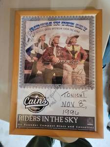 lot 20760 image: Riders In The Sky Signed Concert Poster from Cains Ballroom 1996 - Retail $75