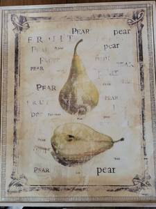lot 20787 image: Pear Fruit Kitchen Wall Art Print - Retail $15