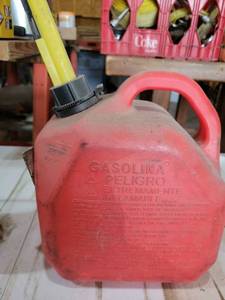 lot 20839 image: Red Plastic Gas Can with Spout - Retail $15