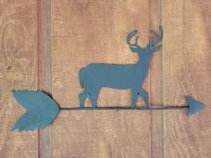 lot 20847 image: Metal Deer Weather Vane with Directional Arrow - Retail $45