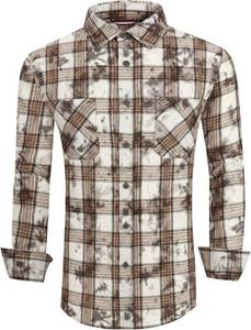 lot 7854 image: Alex Vando Mens Button Down Shirts Flannel Shirt Long Sleeve SIZE M