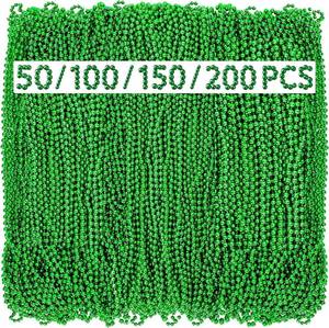 lot 7858 image: GONOSEED  50100150200PCS  St Patricks Day Necklace Bulk St Patricks Day Accessories Green Beads Decorations Party Favor