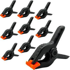 lot 8133 image: 2inch Plastic Spring Clamps, Woodworking Clips Home Clips for Household Clips Sealing Snack Bags Camping Crafts, Backdrop Stand, Photography Studios Spring Clamps (black)