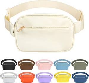lot 8385 image: Fashion Fanny Bag-Waist Pack With Adjustable Belt Bag-Unisex Crossbody Pack For Travel Running Hiking-Beige