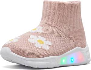 lot 8449 image: MORENDL Toddler Light Up Walking Shoes Baby Non-Slip Sock Shoes Toddler Slip On Sneakers Boys & Girls Size 125
