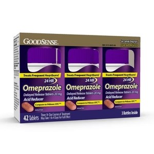lot 8476 image: Omeprazole Delayed Release Tablets 20 mg, Acid Reducer, Treats Heartburn, 42 Count