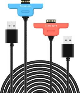 lot 8513 image: Joycon Charger Cable, TRANSNOVO Joy Con Controller Charging Cord, 9.8FT Joy con Accessories Compatible with Nintendo Switch 2 Joycon Controllers, USB-A Ports, 2 Pack