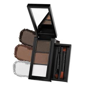 lot 8533 image: 3 Colors Eyebrow Powder,Eye Brow Palette,Long-Lasting Waterproof,Brow Filler with Mirror, Brow Brush,Contour Palette