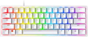 lot 8164 image: Razer Huntsman Mini 60% Gaming Keyboard Linear Optical Switches - Rapid Trigger Mode - Chroma RGB Lighting - PBT Keycaps - Onboard Memory - Snap Tap - White - Missing power cord