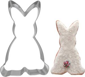 lot 8170 image: 5 Inch Bunny Rabbit Cookie Cutter Shape Large Size Easter Bunny Cookie Cutters, Stainless Steel Molds