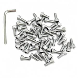 lot 8192 image: M5-0.8 x 10mm Socket Head Cap Screws, Stainless Steel 18-8 (304), Allen Socket Drive, Full Thread, Bright Finish, 50 PCS
