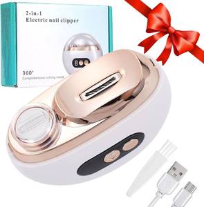 lot 8204 image: Electric Nail Clipper,2-in-1 Electric Nail Trimmer and Polishing,with Nail Chip Storage Box,LED Light,USB Rechargeable,Suitable for Infants,Children,Adults,and The Elderly Automatic Nail Clipper