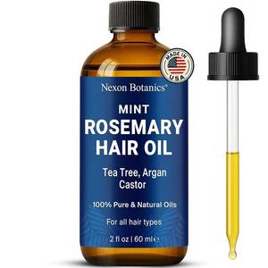lot 8241 image: Mint Rosemary Oil for Hair Growth 2 fl oz   Lightweight, Non-Greasy Formula with Peppermint   Strengthens Strands for Healthier, Thicker Look   Nexon Botanics