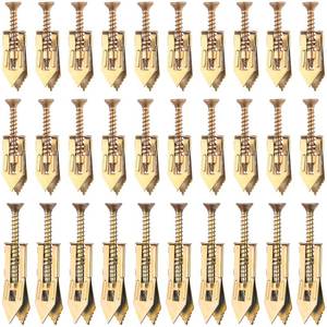 lot 8246 image: 4 Packs PAGOW 60 Pcs Self-Drilling Anchors, Ancors and Screws for Heavy Duty, Metal Screw Anchors Kit, No Drill and Holes in Wall (3 Sizes)