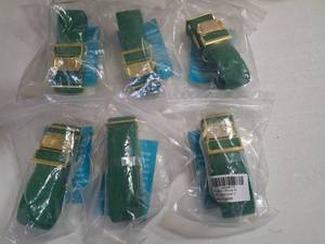 lot 8557 image: 6 Pack Grass Green Basic Dog Collar for Extra Large Boy Girl Dogs,Blue Santa Pattern, Soft Adjustable Durable Collars Winter for Male Female Puppy with Metal Buckle Size XL