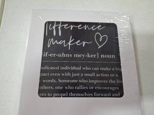 lot 8577 image: 5 Office Wooden Sign Ornament - Difference Maker- Positive Gifts For Coworkers, Bosses, Managers, Quotes To Unite Your Team, Office And Home Desktop Decoration Accessories - A03