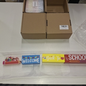 lot 8623 image: 4 Boxes WELCOME BACK TO SCHOOL BLOCKS