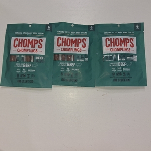 lot 8630 image: 3 Packs CHOMPLINGS Italian-Style Beef Sticks - 6ct0.5oz
