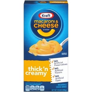 lot 8648 image: Kraft Macaroni & Cheese Dinner Thick & Creamy 7.25oz