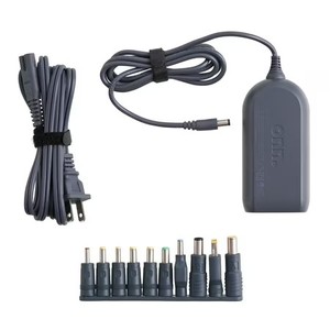 lot 8659 image: onn. 65W Laptop Charger w10 Interchangeable Tips, 10 ft Power Cord for HP, Dell, Lenovo Laptops