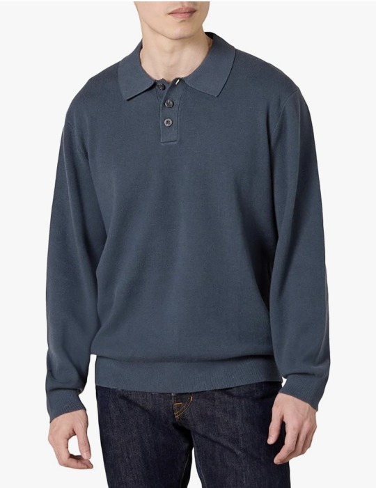 lot 5684 image: Amazon Essentials Mens Relaxed-Fit Knit Polo Sweater SIZE XXXL