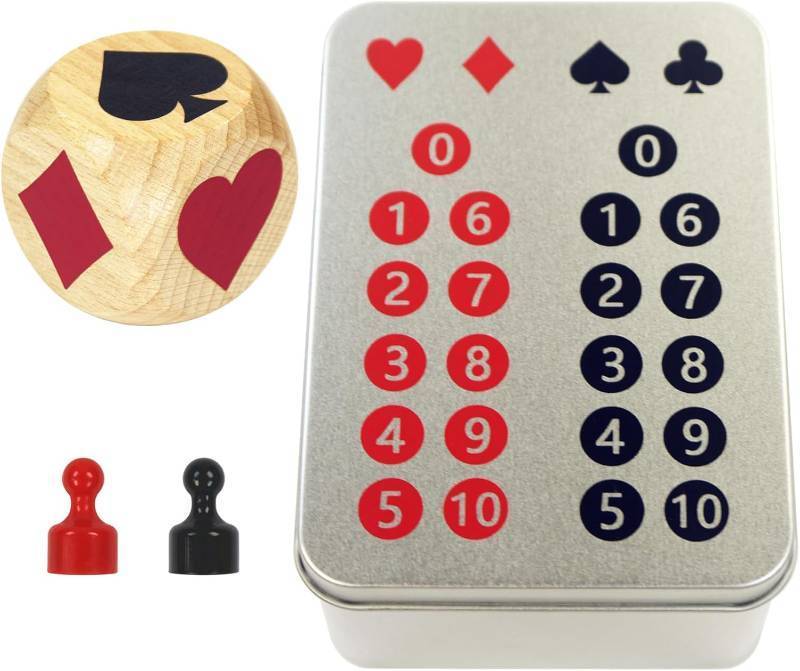 lot 5765 image: Euchre Marker Dice Cube (2 in) Euchre Scorer Board Playing Cards Scoreboard Marker Game Dice Indicator for Euchre Enthusiasts