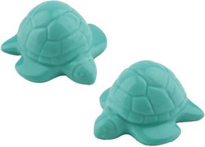 lot 7493 image: 2pcs Sea Turtle Toilet Floor Bolt Covers Decorative, Ceramic Cute Animals Screw Knob Caps Easy Installation Coastal Accessories for Bathroom Decoration